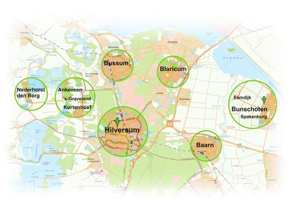 Prestaties 2015 - Regiokaart Wijdemeren Nieuwbouw: in voorbereiding 42 appartementen De Oranjerie ( s-graveland) Energieprojecten: