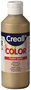 Schilderen Plakkaatverf Creall Color Op waterbasis Topkwaliteit Zeer hoge pigmentering Gebruiksklaar Flacon van 250 ml HA1059 goud 1... HA1060 zilver 1.
