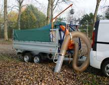 Door de draaibare blaaspijp en lange zuigslang met grote diameter is de machine altijd goed te positioneren. Het ontwerp is gericht op een lange levensduur.