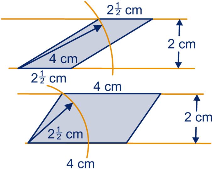 EEN DRIEHOEK a b 0 cm en 5 cm a 6 Verdeel het trapezium in twee driehoeken: de kleine driehoek heeft oppervlakte en de grote 6 9 De