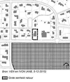 kaart : VEN/IVON beschrijving effect Het plangebied ligt in een residentieel bebouwde omgeving en de bestaande natuurwaarden binnen het plangebied zijn gering.