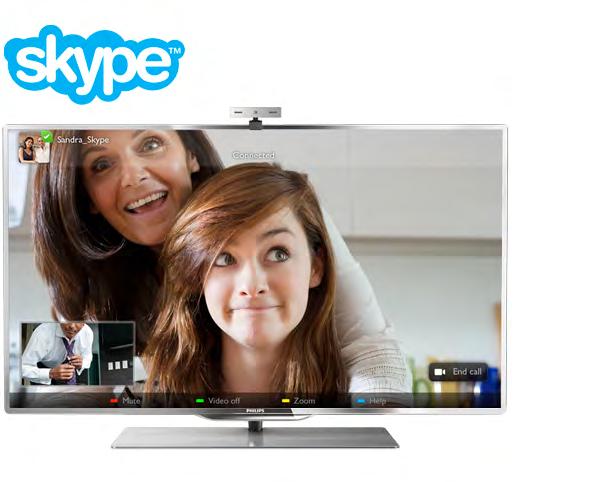 6 Skype 6.1 Wat is Skype? Met Skype kunt u gratis videogesprekken voeren via uw TV. U kunt vrienden overal ter wereld bellen en zien.