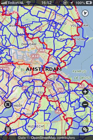 Ga terug naar de kaart en zoom in op Nederland of België.