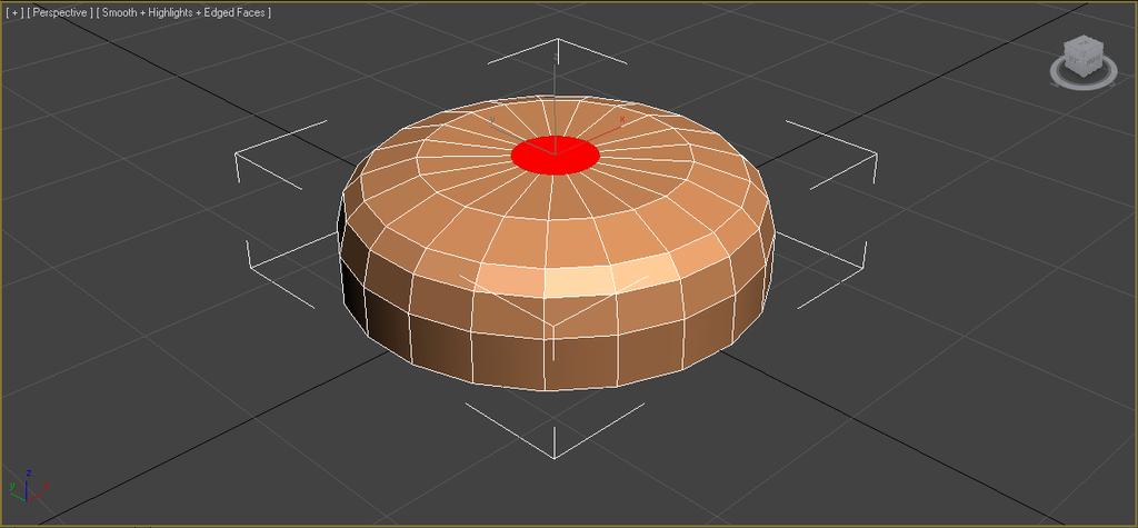 Pas de edit poly modifier toe en activeer polygon mode. Selecteer de bovenste polygon (Afbeelding 48.0). Pas nu de volgende bevels toe.