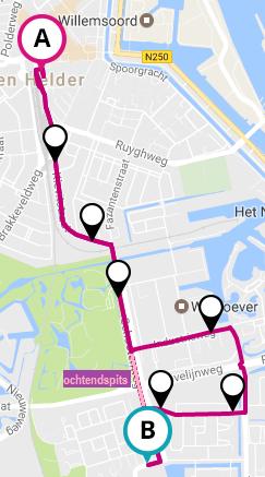 Pagina 32 van 44 In de ochtendspits voegt NS drie treinen toe deze vertrekken om 6:46, 7:16 en 7:46 vanaf station Den Helder.