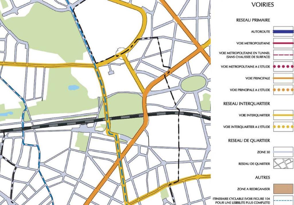 1.3.2 Statuut en hiërarchie van de wegen 1.3.2.1 Gewestelijk Ontwikkelingsplan De ontwikkelingsstrategie van het Brussels Hoofdstedelijk Gewest wordt weergegeven in het Gewestelijk Ontwikkelingsplan (GewOP) dat een indicatieve waarde heeft.