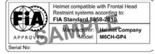Veiligheidsuitrusting piloten : De lijst van alle gehomologeerde uitrusting is verkrijgbaar via eenvoudige aanvraag bij de RACB Sport of via de website www.fia.
