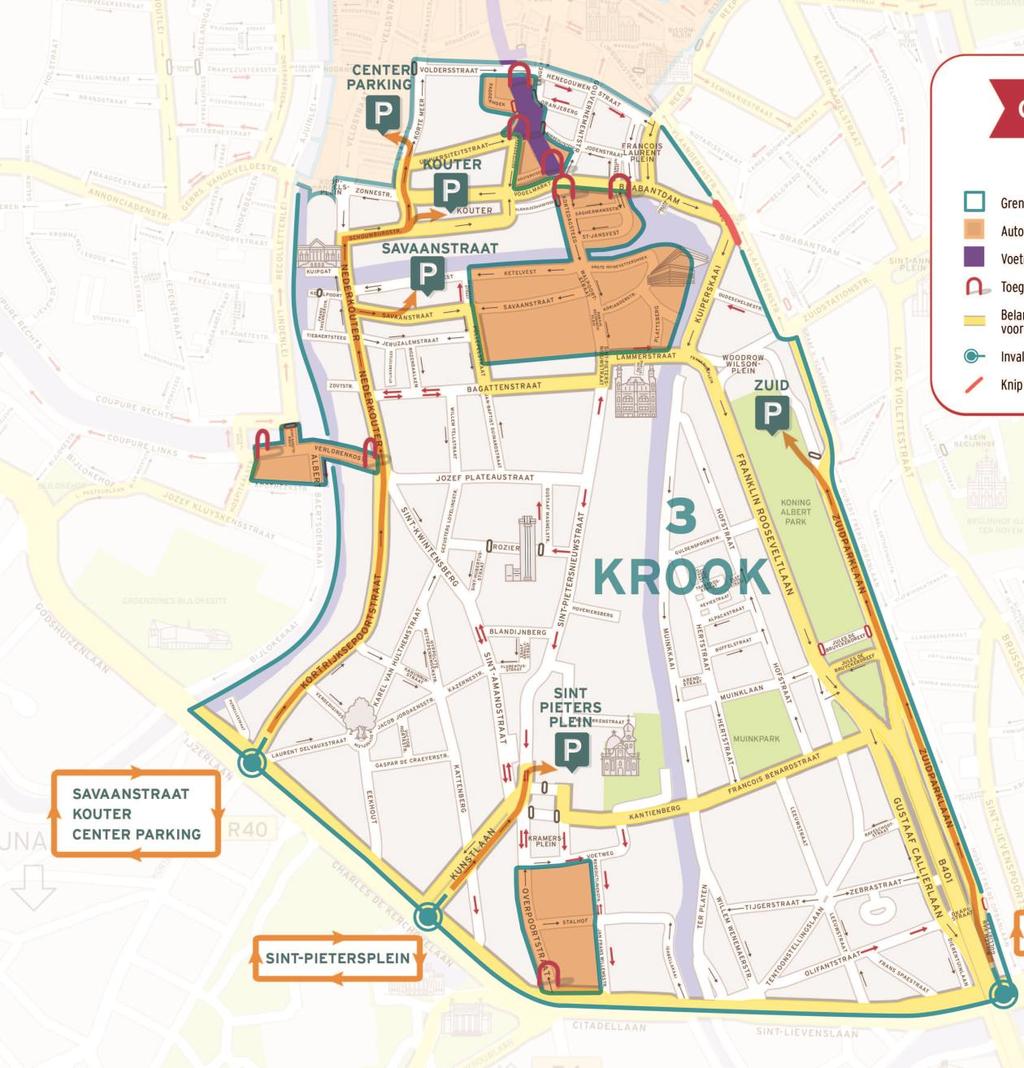 3. Sector Krook Inrijroutes: