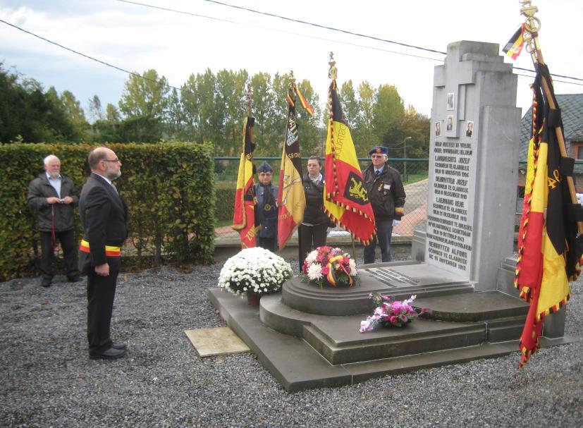 Herdenking van drie verzetsmensen in Glabbeek op 20 oktober 2013 ( tekst uit de toespraak van 1 ste schepen en Volksvertegenwoordiger Peter Reekmans) Waarde familieleden van Jozef Denruyter, René