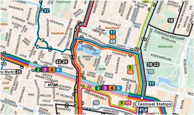 De HTM-tramlijnen 1, 10 en 17 bevinden zich op loopafstand evenals het Centraal Station. HUURPRIJS: Nader overeen te komen.