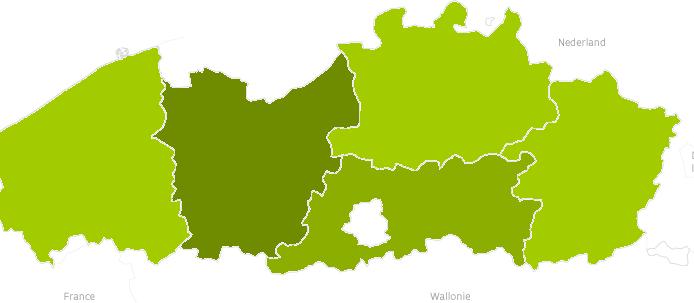 Spreiding in Vlaanderen 9,9 ha 5 landbouwers 56,8 ha 13 landbouwers 6,5 ha 4 landbouwers 11,3 ha 3 landbouwers 1,8 ha 1 landbouwer Bron; Departement Landbouw en Visserij Types ecologisch