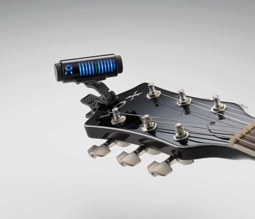 SH-Pro Tuner voor gitaar en bas Comfortabele eenhandsbediening, shuttle-switch aan