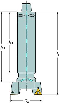 KOTTRN Voorbewerken Duobore Trilling gedempt kottergereedschap met 2 wisselplaten Coromant Capto Coromant Capto C8-391.06 391.68A 90 (0 ) 391.