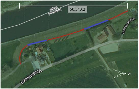 17 3 1 Figuur 3.3: Situatie dijkvak 50.540.2 Geometrie Versterking in grond Het merendeel van de dijk wordt binnendijks opgehoogd en verbreed met grond (zie Figuur 3.4).