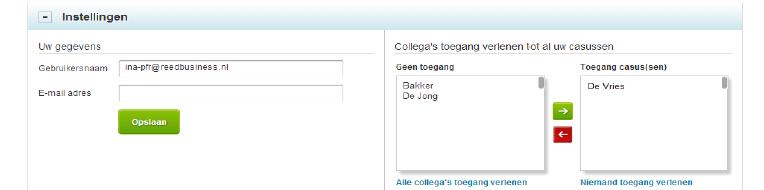 ervoor dat die collega toegang heeft tot de casus, zie figuur 10.