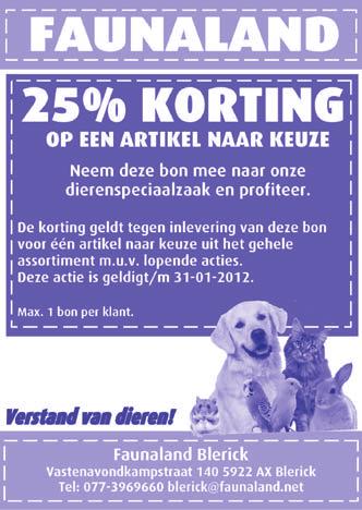 Adverteren Wijkkrant Blerick verschijnt 4 maal per jaar. De wijkkrant heeft een oplage van ruim 11.000 en wordt verspreid in Blerick en Hout-Blerick.