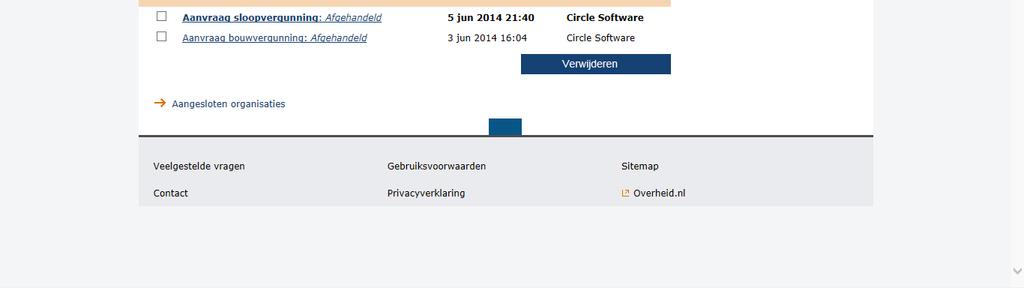 Screenshots tbv Checklist Testen Lopende zaken Circle Software dinsdag 5 juni