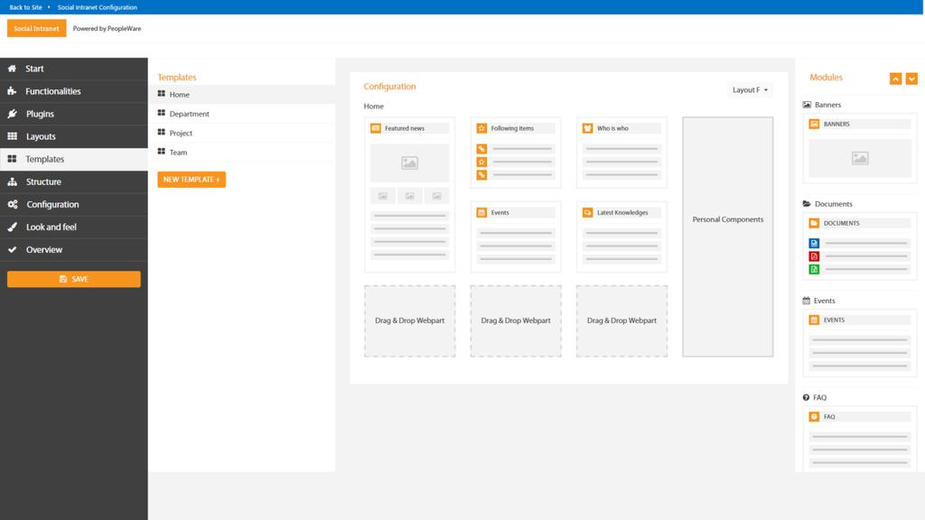 4.4 Layouts In de Layouts stap is het mogelijk om eigen layout templates te maken. Voor de trial is dit (nog) niet nodig.