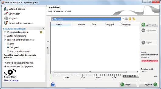 Dataschijf SecurDisc-dvd-compilatie 3. Klik op de knop Toevoegen. Het venster Bestanden en mappen toevoegen wordt geopend. 4.