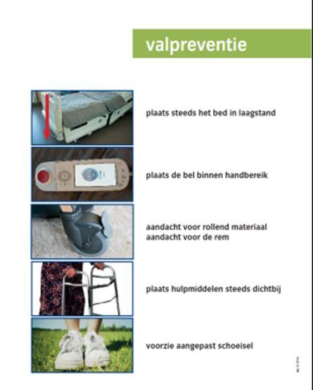 posters voorzien om bezoekers en hun familieleden de wijzen op preventieve maatregelen tegen het vallen Bed omlaag