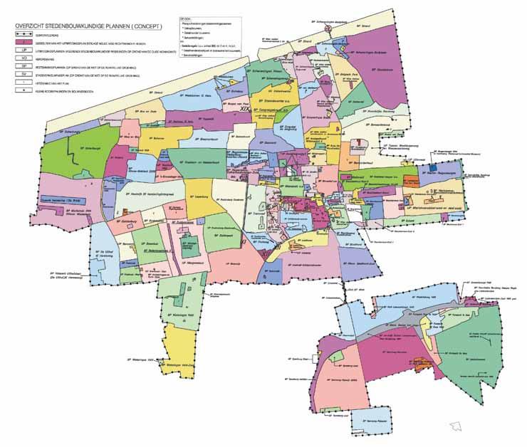 Bijlage 2c: Status bestemmingsplannen in de Centrale Zone De Centrale Zone beslaat een heel groot deel van de stad en binnen deze zone vallen heel veel bestemmingsplannen (zie onderstaande kaart).
