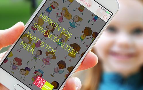 Download de TOS-CHECK app Beoordeel het spraak- en taalniveau van je kind met onze gratis TOS-CHECK app!