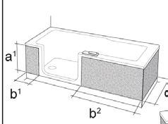 170x80 T2F134 T2F234 180x80 T2F133 T2F233 1 2 662,- 673,- 662,- 673,- Tegelpaneel tbv hoekopstelling panelen om zelf te