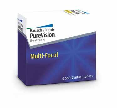 PureVision Multi-Focal Torische silicone hydrogel maandlens Balafilcon A Watergehalte 36% 8.6 mm 14.0 mm +6.00 dpt. t/m -10.00 dpt. ( in stappen van 0.25 dpt. oplopend) (boven -6.00 met 0.50 dpt.