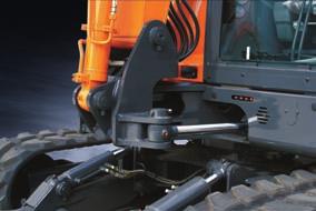 Prestaties DX80R is verzekert van de beste kracht bij het graven door middel van een high-tech hydraulisch