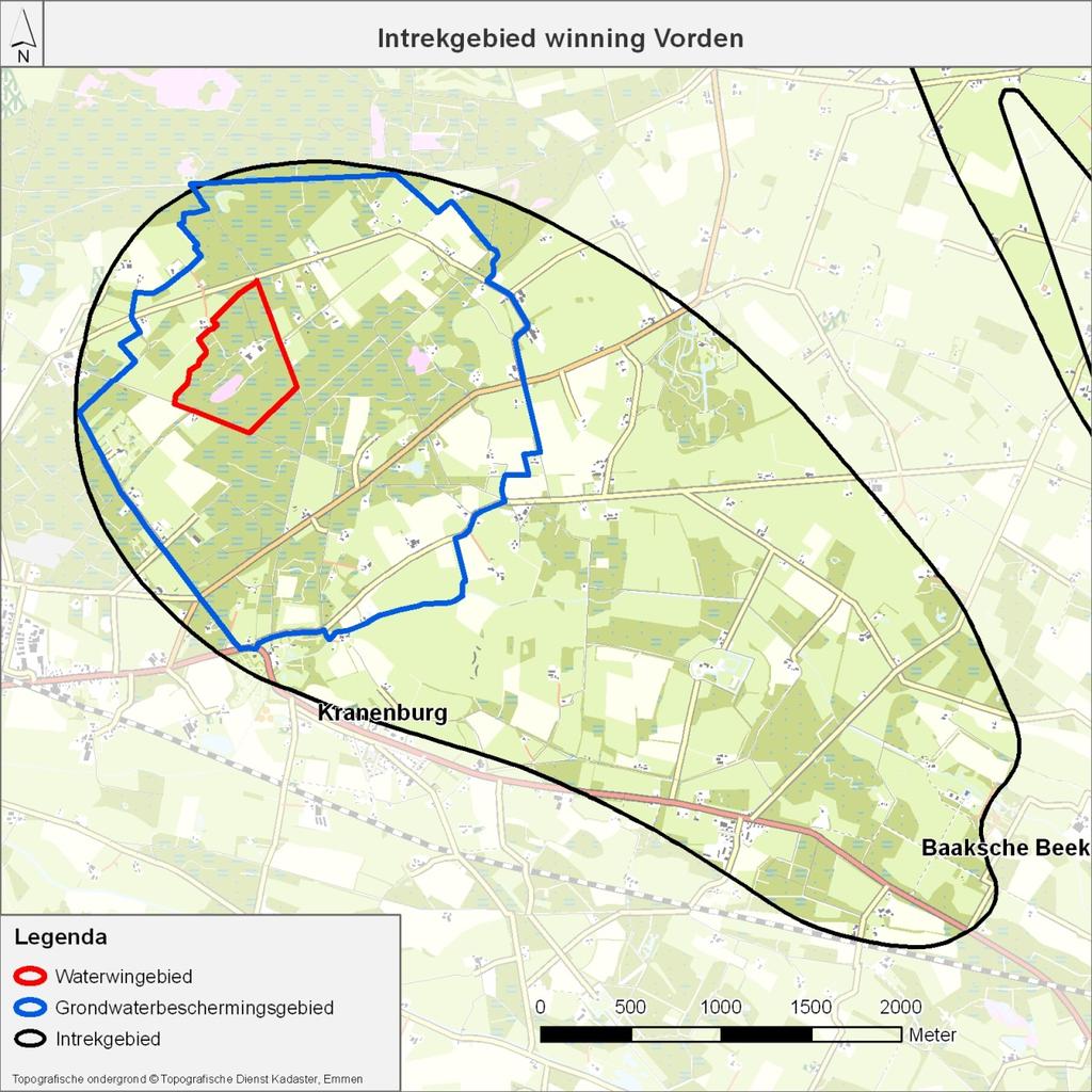 5 BODEM EN HYDROLOGISCH SYSTEEM 5.1 Intrekgebied In figuur 5.1 is het berekende intrekgebied weergegeven.