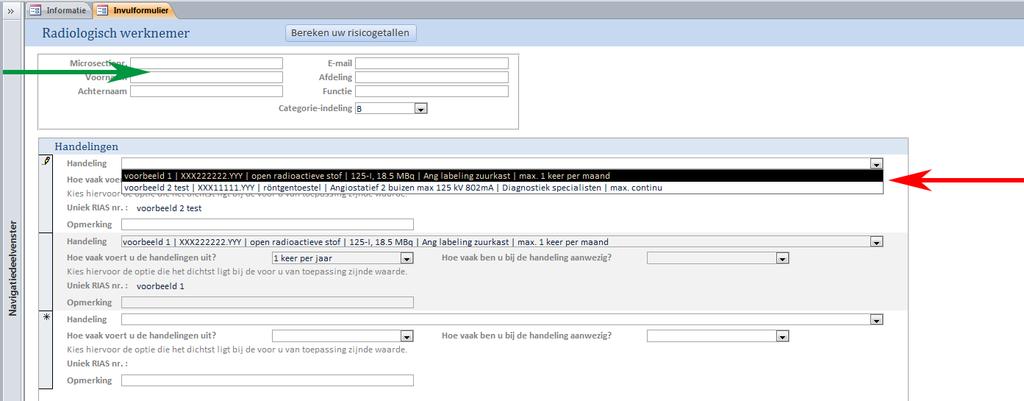 Nadat u de database heeft geopend, ziet u het scherm zoals is aangeven in Figuur 1.3 Figuur 1.3 Inlogscherm personen-rias database De database bestaat aanvankelijk uit twee tabbladen.