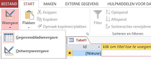 3. Kies de optie Lege bureaubladdatabase. 4. Het venster Lege bureaubladdatabase opent. a. Voer in het veld Bestandsnaam een naam voor het bestand in.