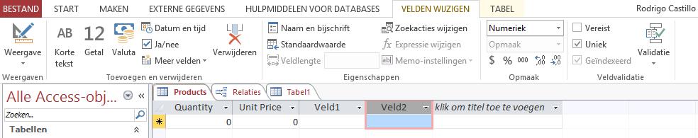 Dit is belangrijk om een One-to-One relatie te bouwen: het is vereist om een One-to-Many relatie te bouwen en de indexen voor de key-velden in beide tabellen te