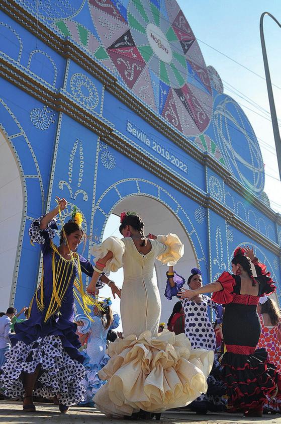 Tijdens de Feria de Abril staat