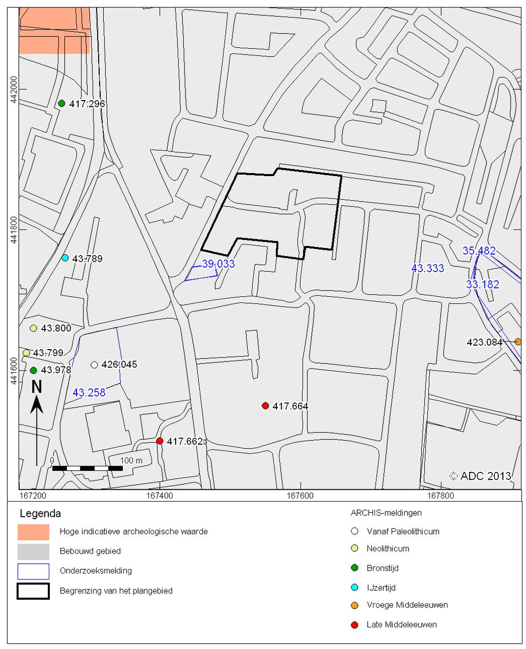 Afb. 3 Indicatieve Kaart van Archeologische