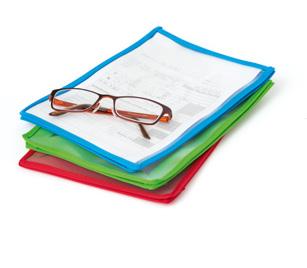 werkmap A6 Maat: 12, x 16, x 4 cm 1434 10 Groen 1434 11 Blauw 1434 12 Rood NIEUW Opdrachtmappen voor contactlenzen Pvc materiaal met