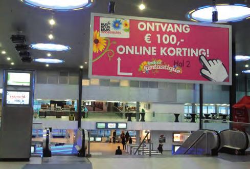 In- & Outdoor communicatie 18 RECLAMEDOEK: BANNER IN FRAME IN ENTREEGEBIED (5X2M) ENKELZIJDIG Tarief 1 5.