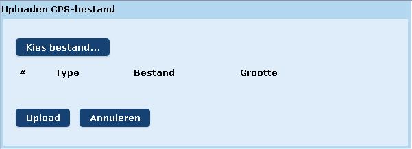 De volgende GPS-bestanden zijn toegestaan: AutoCAD tekening-bestand (DWG): dit bestand als zipbestand uploaden.