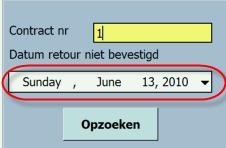 Vergeet niet de datum retour niet bevestigd te kiezen : Om verder te gaan zonder overschrijven druk No op het pop-up venster, en druk dan op de
