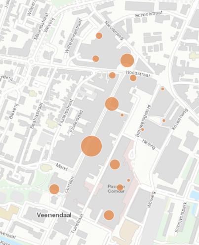 Daarnaast kon het overdekte winkelgebied Passage / Corridor op een relatief hoog bezoekersaantal rekenen (zie figuur 2.8).