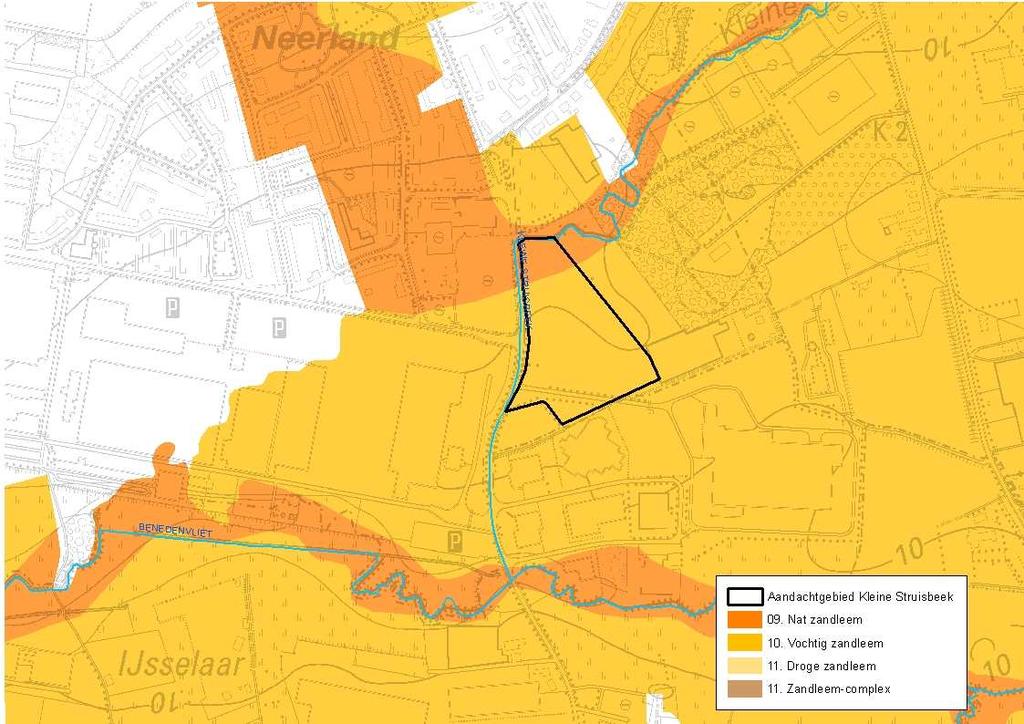 Figuur 12: Situering op kaart bodemassociatie Opmerkingen Biologische waarderingskaart Het aandachtsgebied is op de biologische waarderingskaart grotendeels gekarteerd als