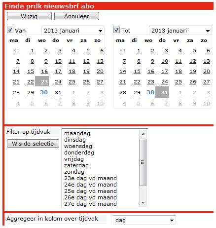 Er zijn een aantal opties om de parameters mee in te stellen namelijk: Tekstveld: In een tekstveld is het mogelijk om zelf een waarde in te typen, bijvoorbeeld de waarde Telegraaf.