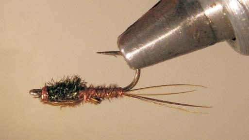 Pheasant tail nymph met alleen koperdraad (edg dec 2010) Zoals jullie allemaal weten zijn er tal