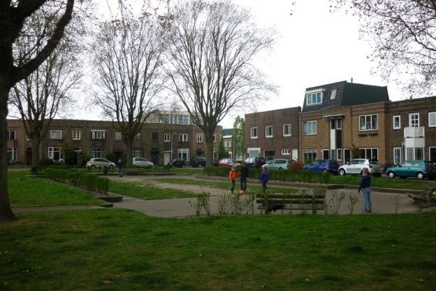 aanblik heeft. Veel laanbomen, brede straten met potentieel ruimte voor meer groen.