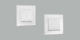 Accessoires MC-Easy System 400491 MC-Easy Push Wall 1; Draadloze drukknop dimschakelaar met 1 kanaal; Afm. 85x85x10 mm; incl.