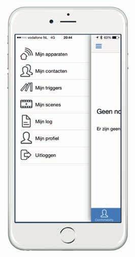 Apparaten koppelen Via de + kan een apparaat worden gekoppeld, selecteer het betreffende apparaat uit de lijst en volg de instructies.