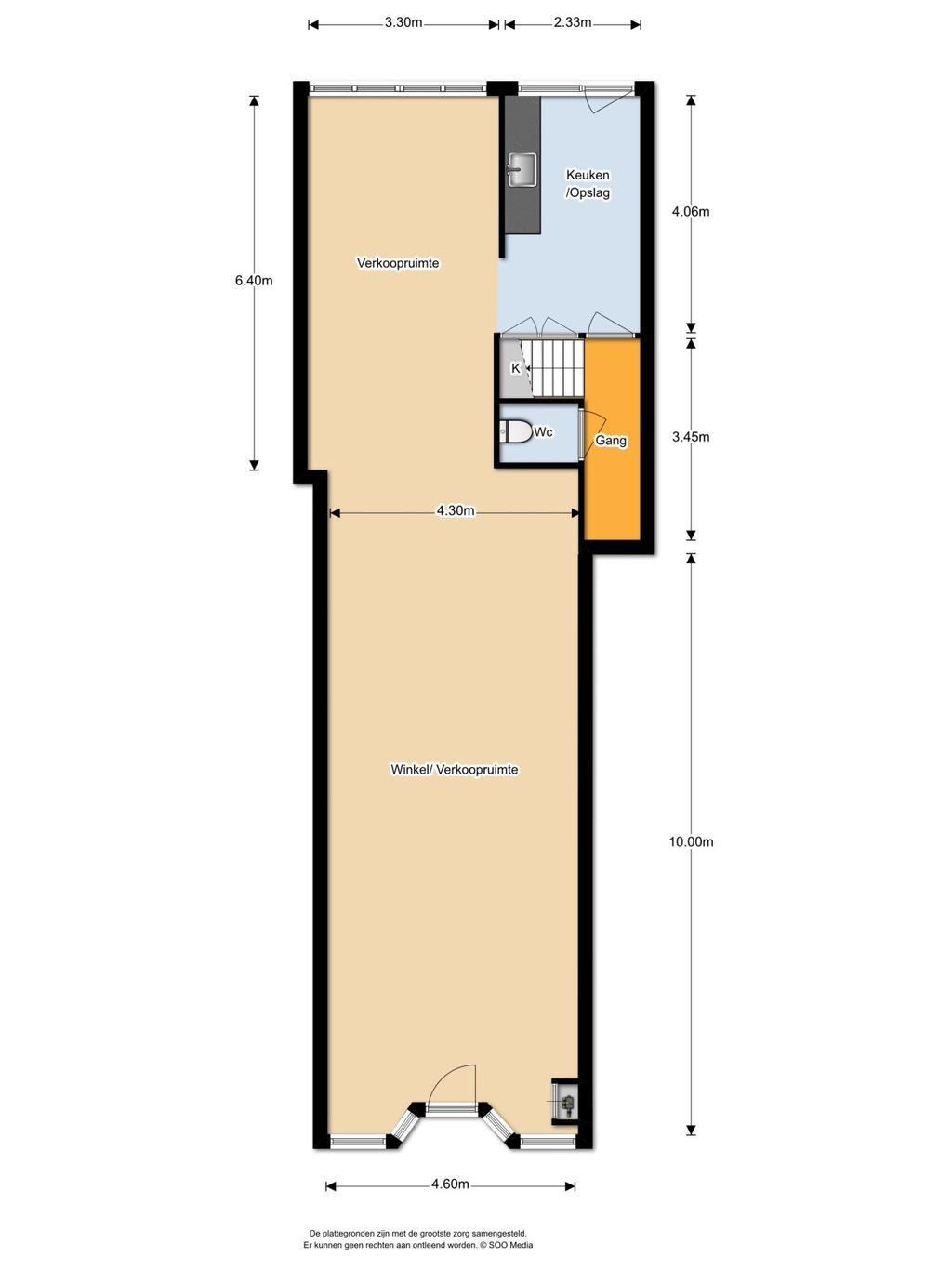 PLATTEGROND De plattegrond is niet op schaal en is bedoeld een indicatie te geven van