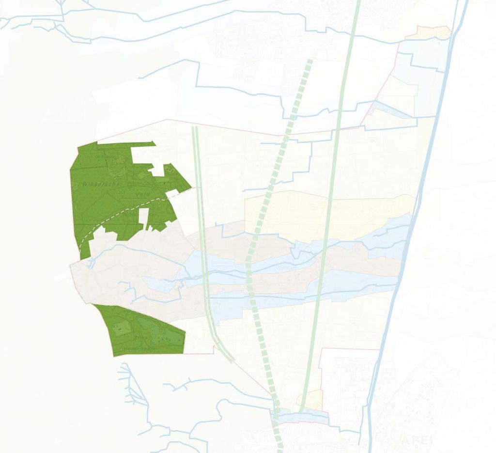 Zandhegge zichtbaar Opgaves * open houden van open plekken de vorm van open plekken accentueren met beplanting toegankelijkheid voor mens en dier vergroten bij nieuwe bebouwing het