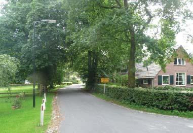 * Behoud de onverharde wegen Plant wegbeplanting aan beide zijden van de weg, bij erven is een onderbreking aan één zijde mogelijk.