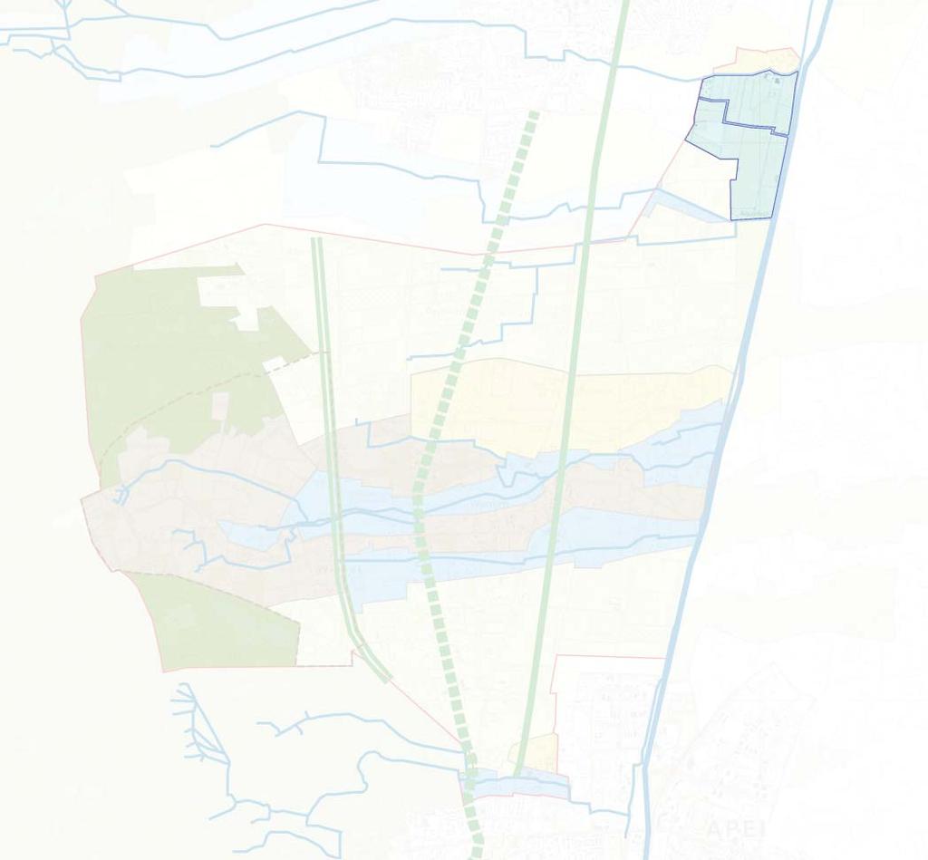 Open ruimte met daarin uitzonderingen zoals een bosje of beplante erven.